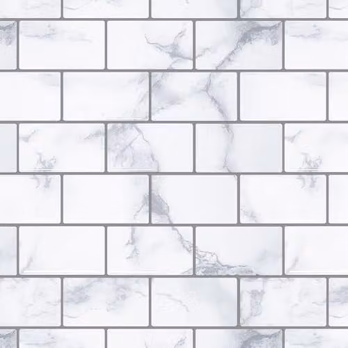 Arthouse Marble Look Glossy Wall Field Tiles, Grey and White, W/H: 30.5 x 30.5 cm (5 Tiles Per Pack) – 1