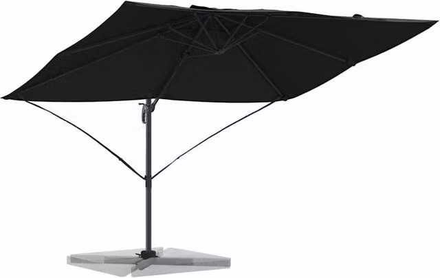 Berkfield Home Modern Cantilever Garden Umbrella with Black Polyester Canopy and Metal Frame, Height: 220 cm – 1