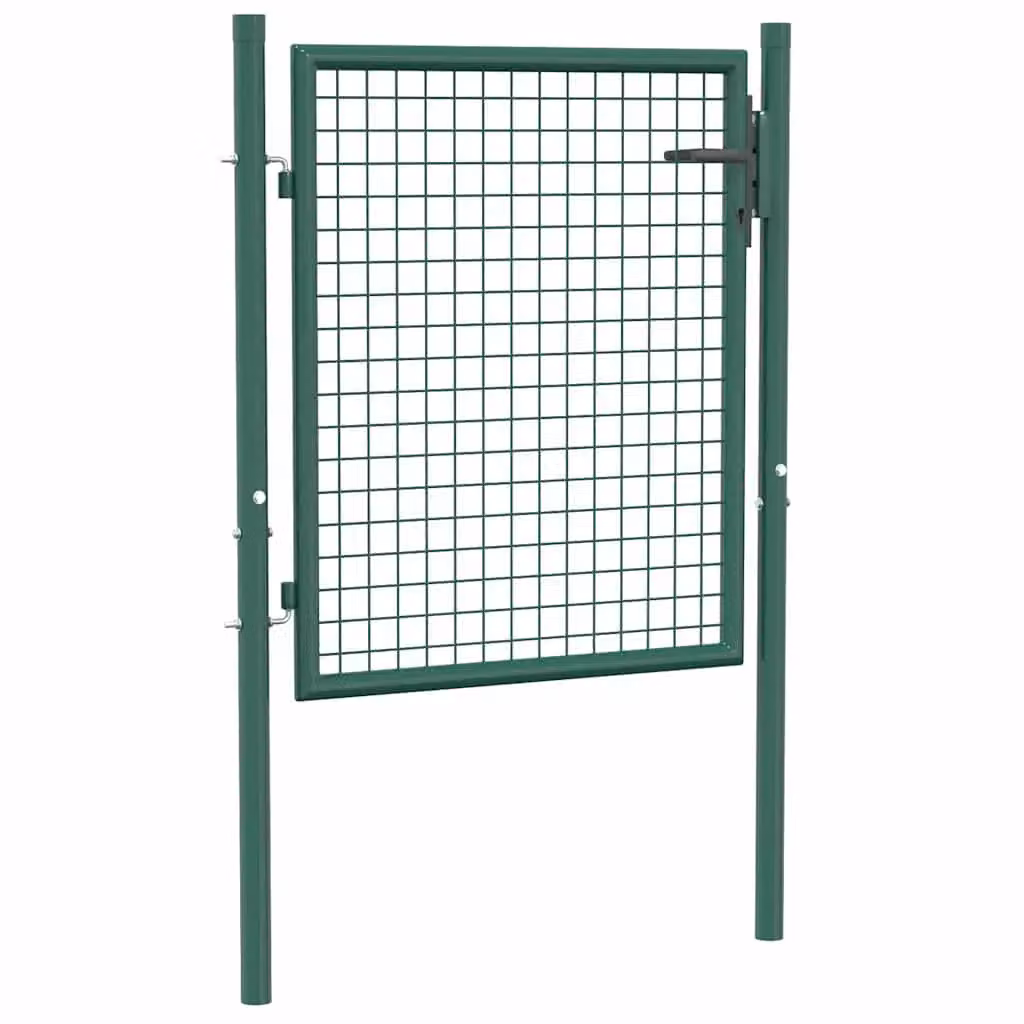 Berkfield Home Green Steel Swing Fence Gate W: 100 cm, H: 75 cm – 2