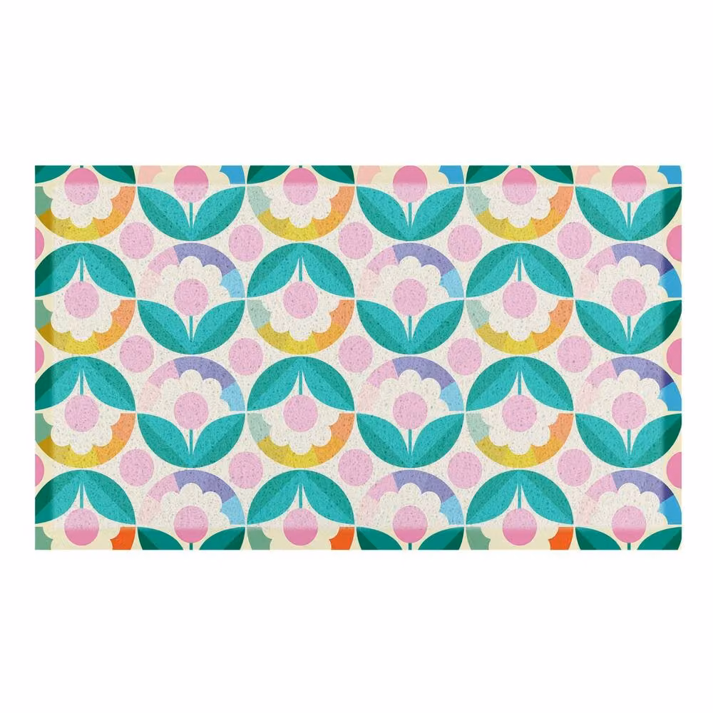 Artsy Mats Elizabeth Olwen Petal Pink Dots Indoor/Outdoor Doormat, W/D: 70 x 40 cm – 2