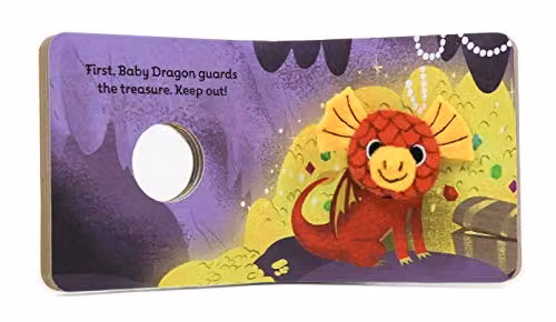 Chronicle Books Baby Dragon Finger Puppet Board Book, Multicolour – 2