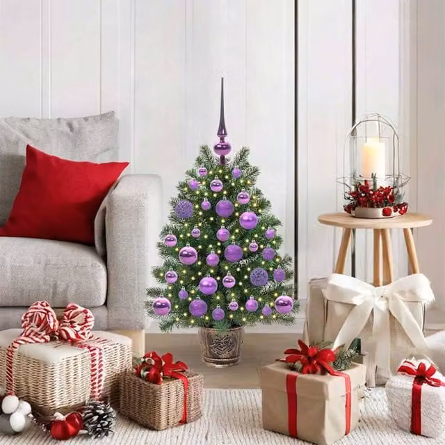 Berkfield Home Green Artificial Tabletop Christmas Tree with 150 LEDs, Height: 75 cm – 1