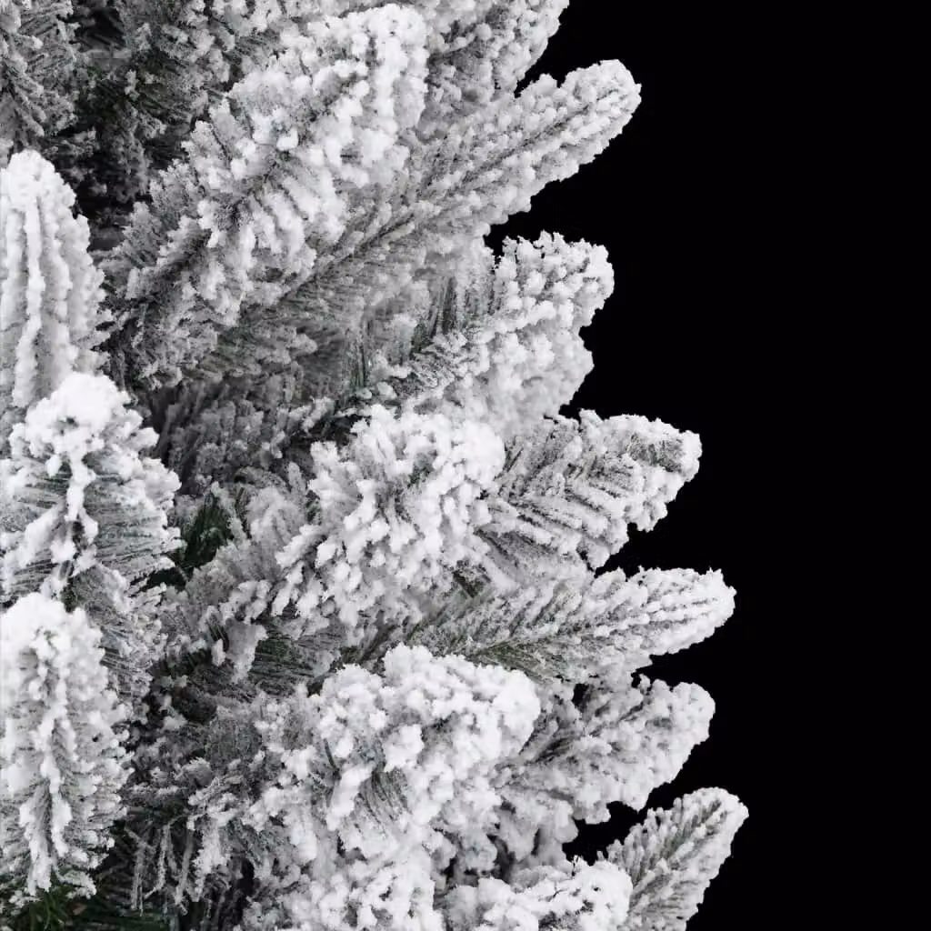 Berkfield Home Artificial Flocked Snow Christmas Tree in White, Height: 180 cm – 5