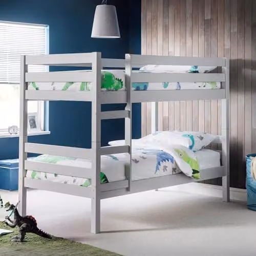 Julian Bowen Camden Two-Level Bunk Bed in Grey Solid Pine Wood, W/D/H: 90 x 190 x 154 cm – 1