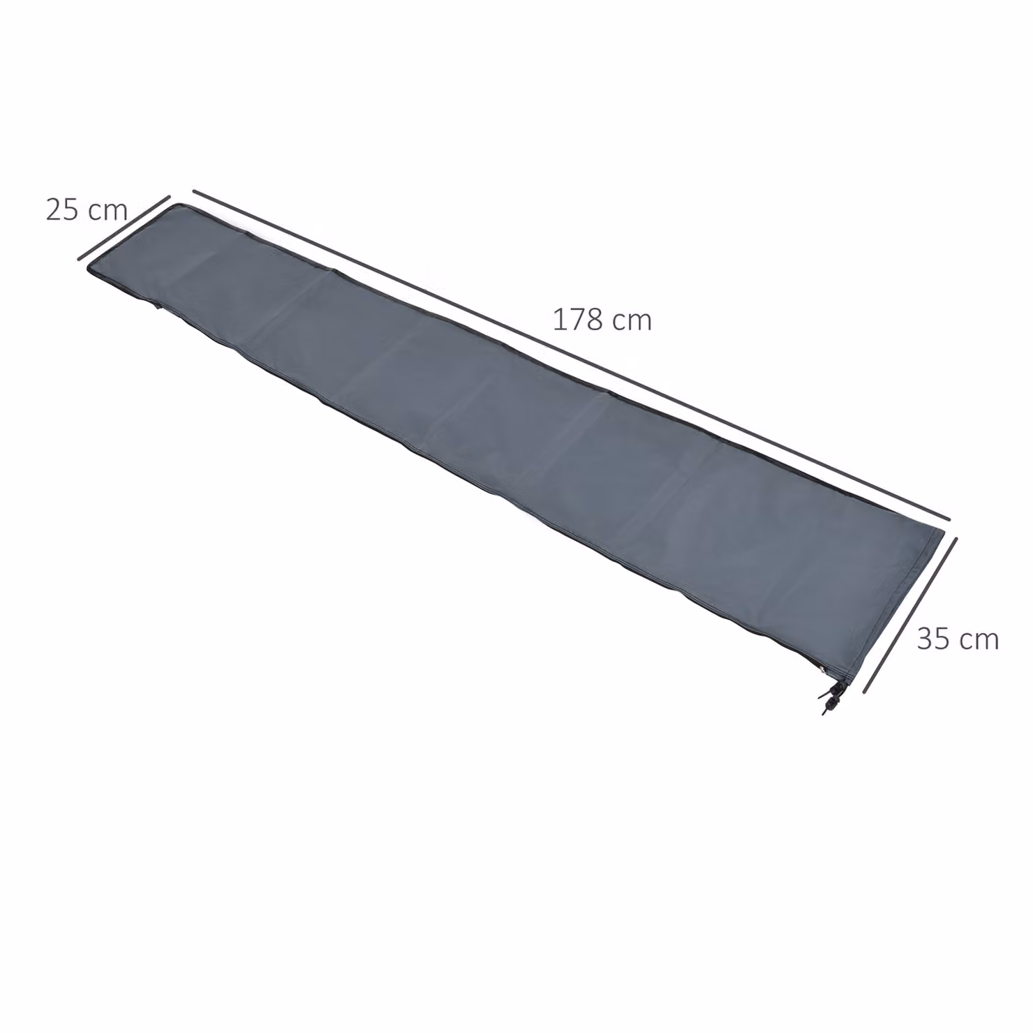 Outsunny Offset Garden Parasol with UV Protection and Waterproof Polyester Cover, Grey – 3