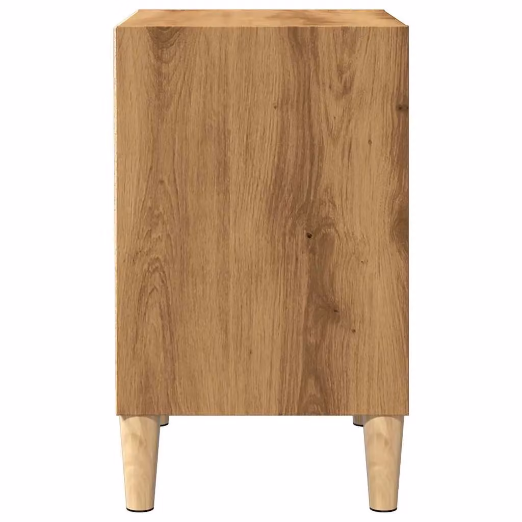 Berkfield Home Artisan Oak Bedside Cabinet in Brown, W/D/H: 40 x 30 x 50 cm – 4