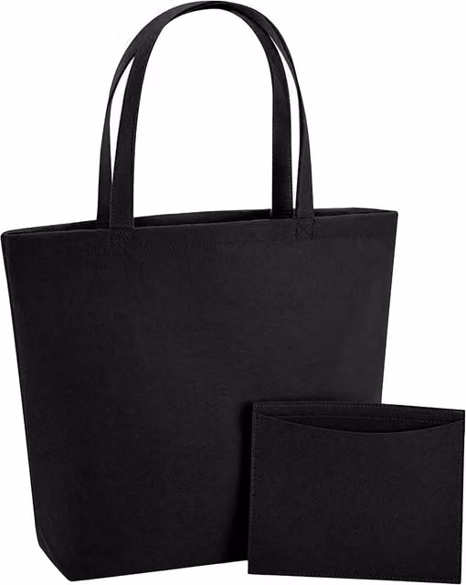 Bagbase Black Felt Shopper Bag for Adults