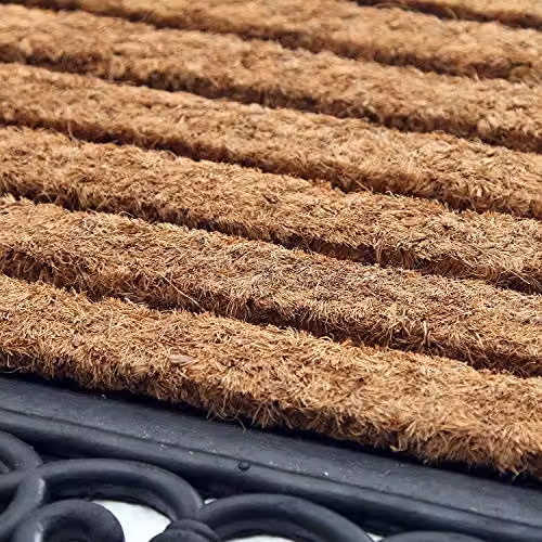 Coco&Coir Tuffscrape Heavy Duty Natural Coir Outdoor Door Mat with Non-Slip Backing, Brown/Beige, W: 45 cm, D: 75 cm – 5
