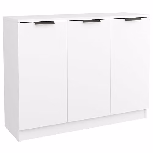 vidaXL Modern White Sideboard in Engineered Wood, W/D/H: 90.5 x 30 x 70 cm