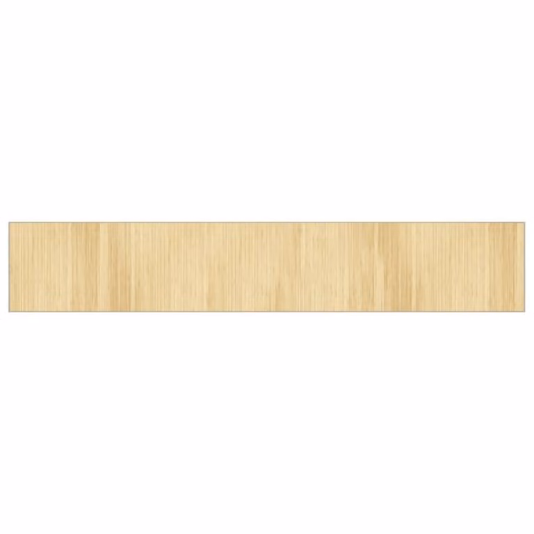 Berkfield Home Rectangular Bamboo Rug in Beige, W: 70 cm, L: 400 cm