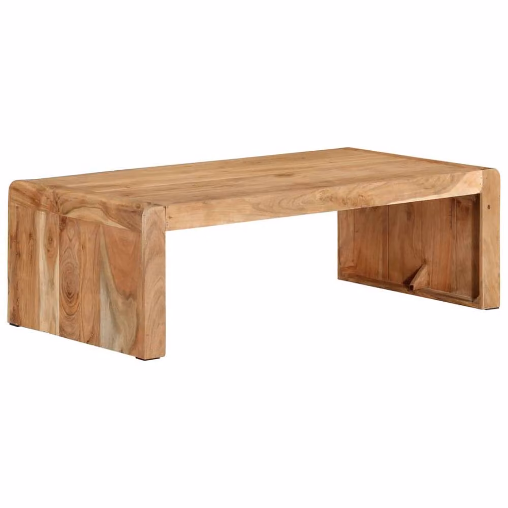 Berkfield Home Beautiful Coffee Table in Brown Solid Acacia Wood W/D/H: 110 x 55 x 35 cm – 2