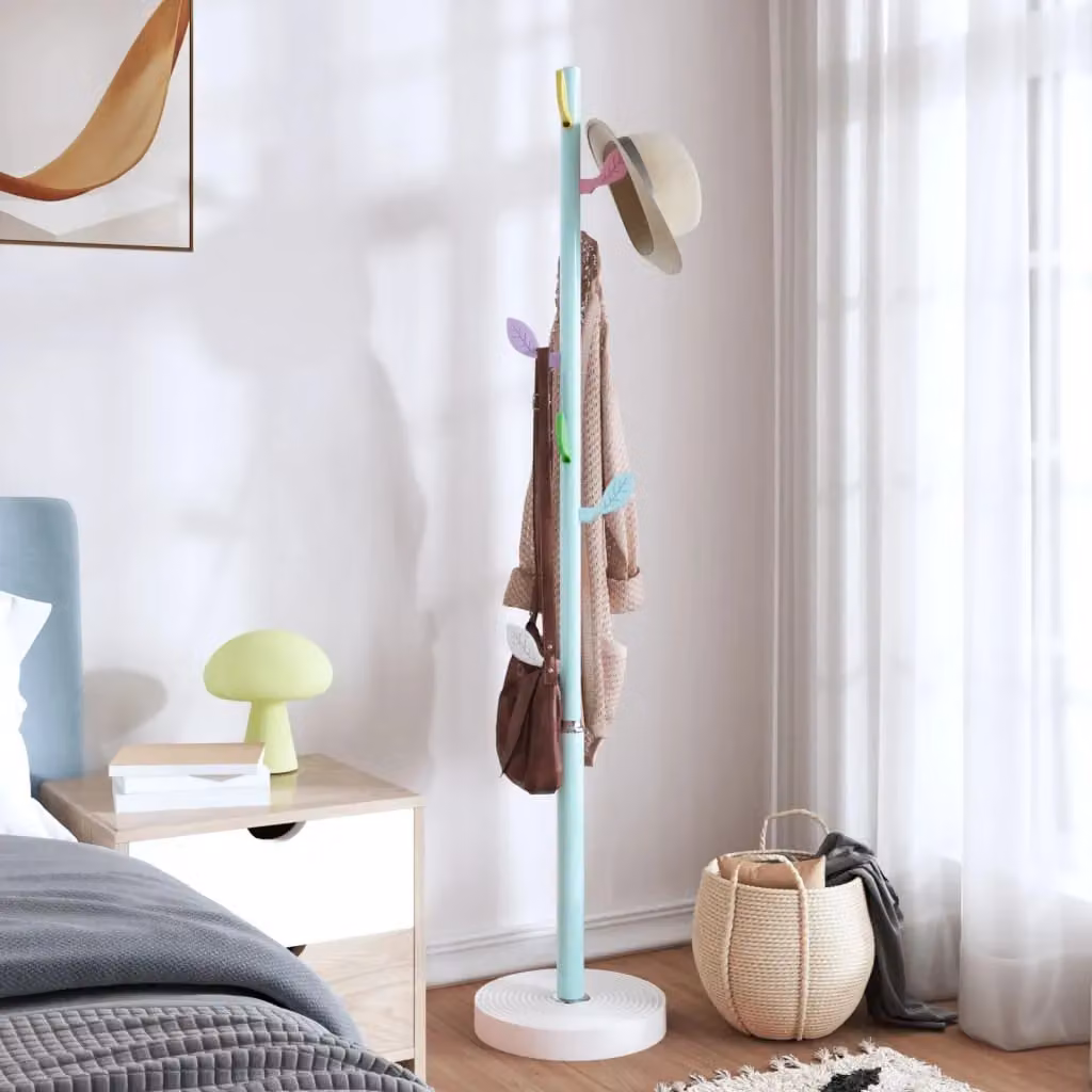 Berkfield Home Post Tree Coat Stand in Matt Blue, Height: 172 cm – 2