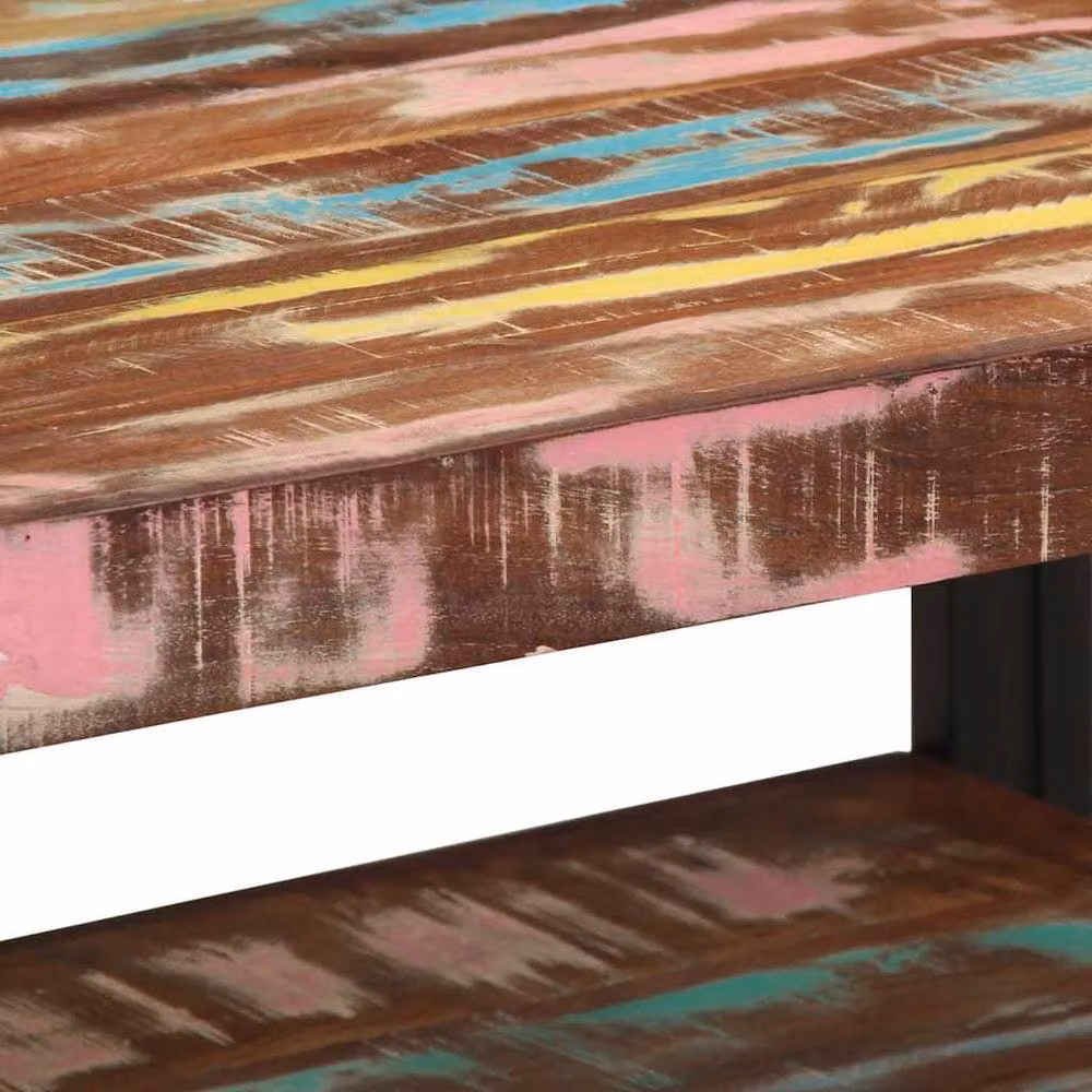 Berkfield Home Multicolour Reclaimed Solid Wood Coffee Table W/D/H: 70 x 50 x 38 cm – 5