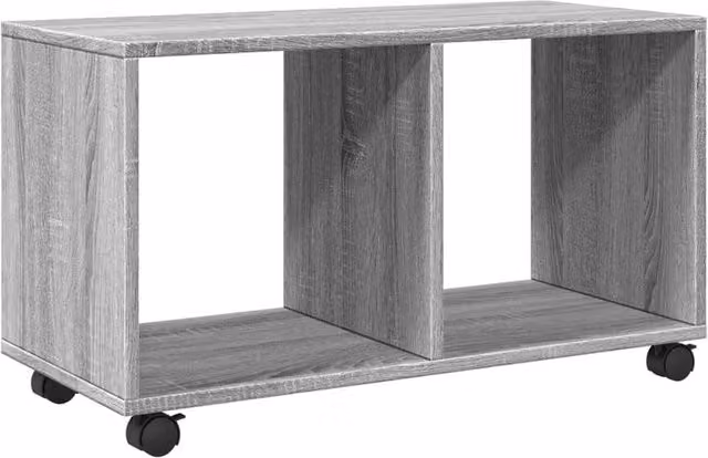 Berkfield Home vidaXL Rolling Cabinet in Grey Sonoma, W/D/H: 72 x 33 x 42.5 cm