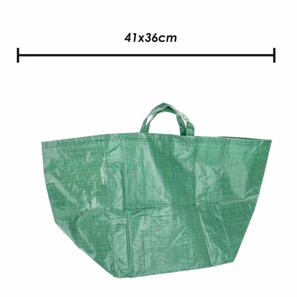 VFM e-Store Jumbo Garden Refuse Sacks with Secure Handles, Green, W: 41 cm, H: 36 cm – 2