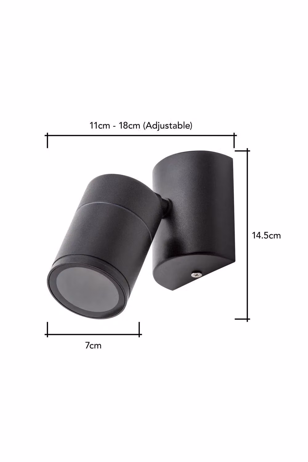 BHS Lighting Delting Modern Adjustable Outdoor Wall Light in Black with Transparent Glass – 4