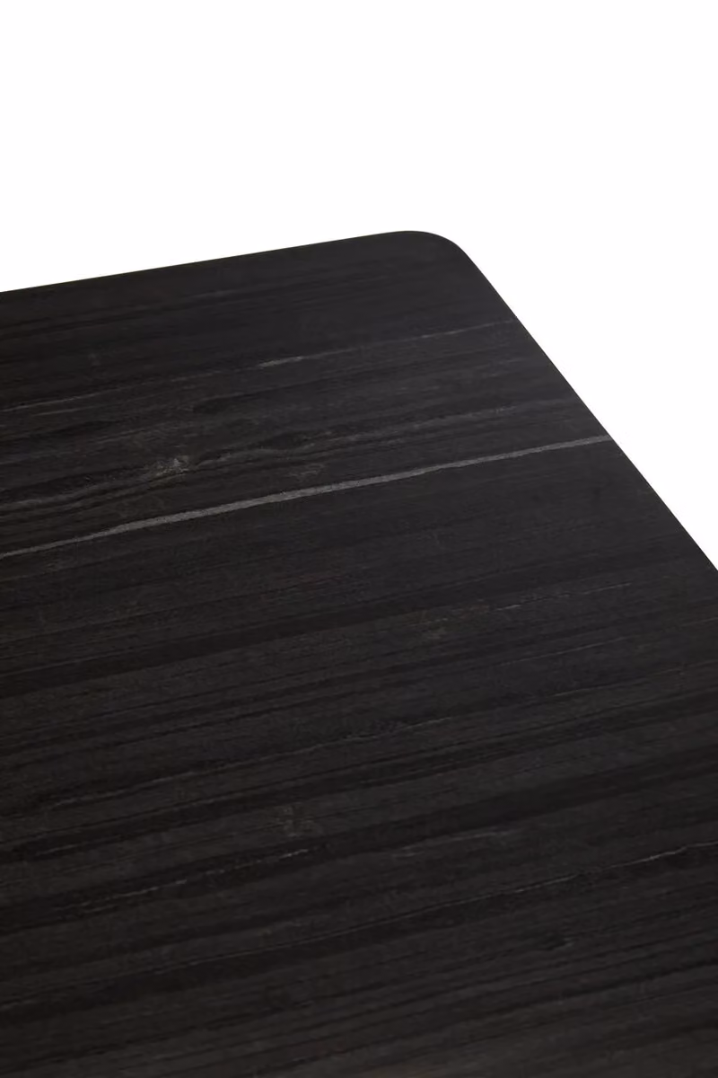 Orsina Black Marble Top Rectangular Dining Table with Gold Metal Base, W: 180 cm, D: 90 cm, H: 76 cm – 4