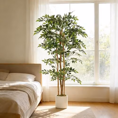 HOMCOM 180cm Artificial Tree in Green and White – 5
