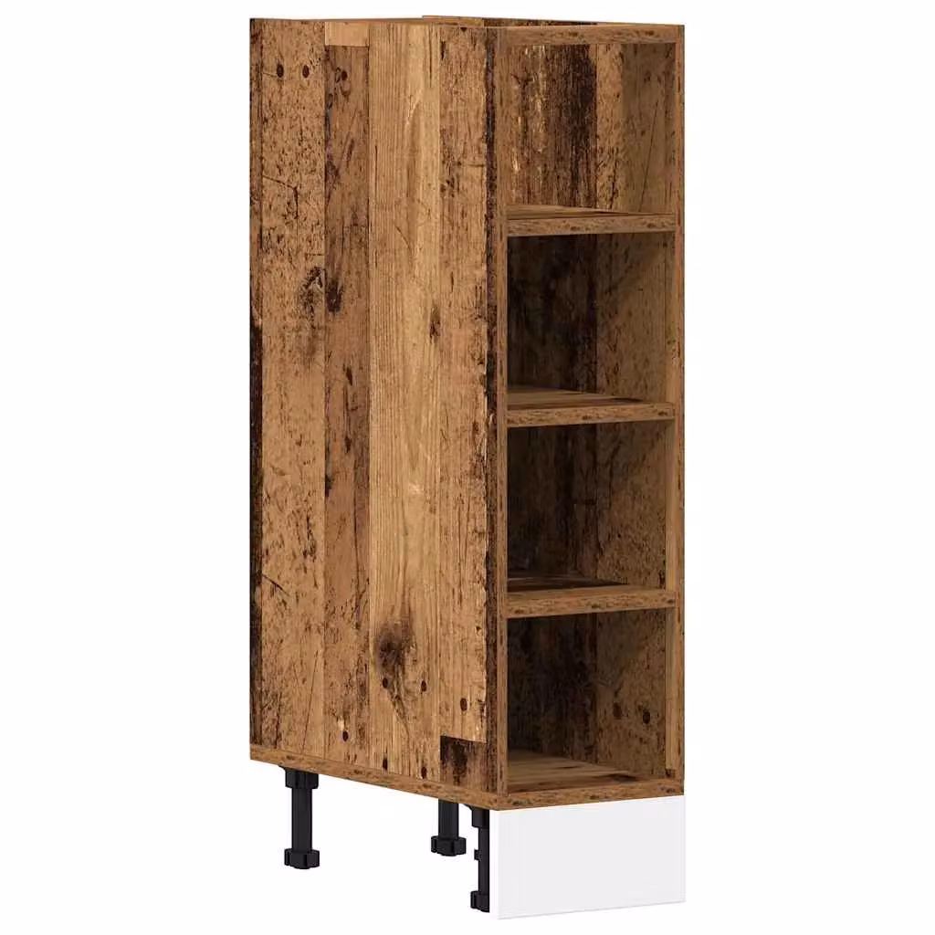 Berkfield Home Rustic Brown Bottom Kitchen Cabinet with Hinged Doors and Internal Shelves, W/D/H: 44.0 x 20.0 x 81.5 cm – 2