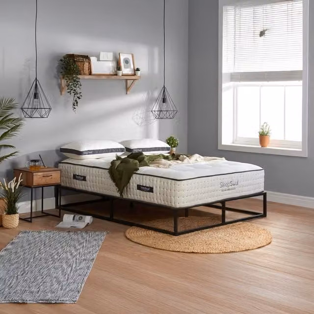 SleepSoul Harmony Hybrid Mattress in White, W/D/H: 90 x 200 cm