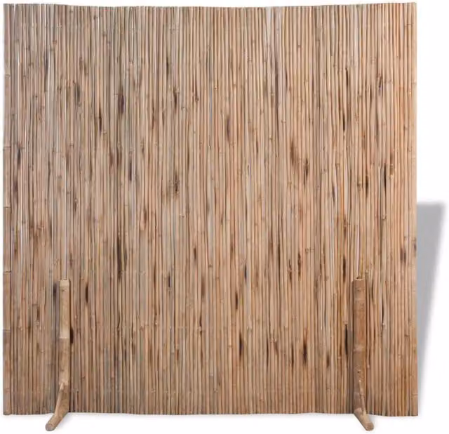 Berkfield Home Woven Bamboo Fence in Brown, W/H: 180 x 170 cm