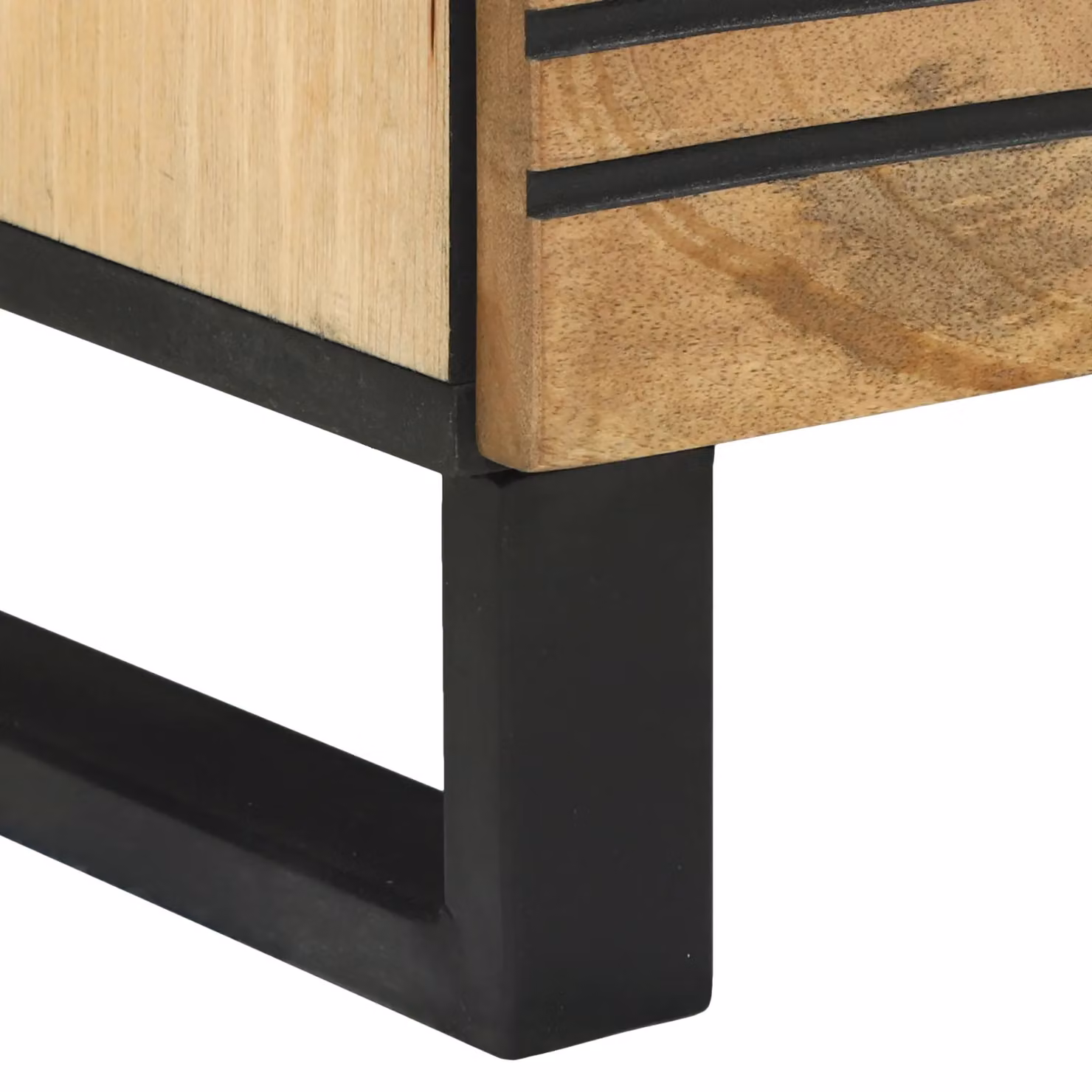 Berkfield Home Modern Mango Wood Highboard in Brown, W/D/H: 40 x 33.5 x 110 cm – 5