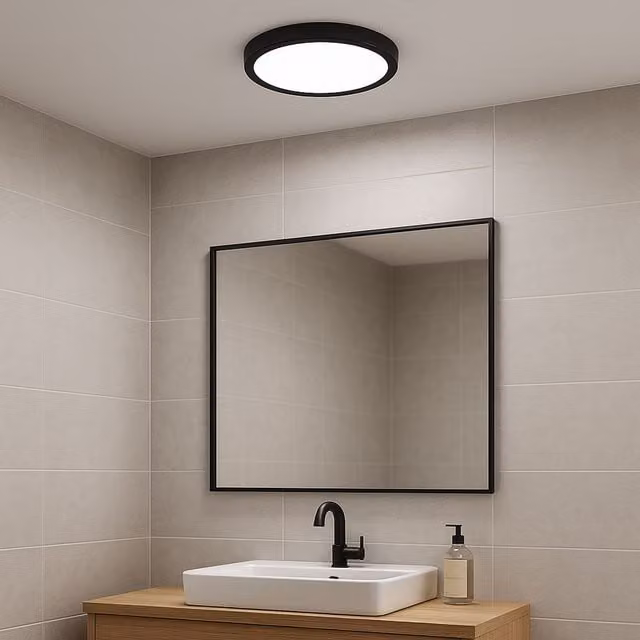 Eglo Fueva 6-Z Smart LED Ceiling Light, Black, Diameter: 27.8 cm, IP44, ZigBee/Bluetooth RGBW – 1