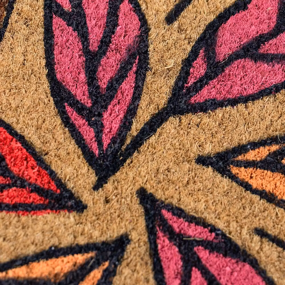 JVL Multicolour Autumn Leaves Coir Doormat with PVC Backing, W: 40 cm, D: 60 cm – 4