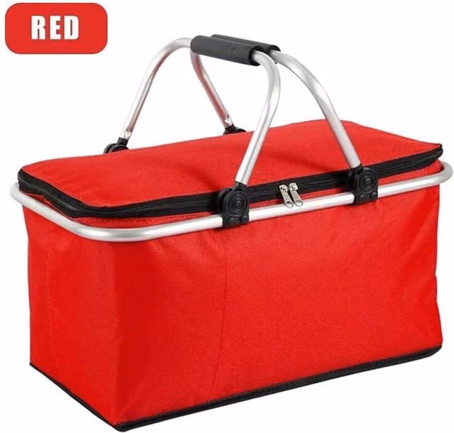 Hinsinc Red 30L Large Insulated Camping Cool Box Bag