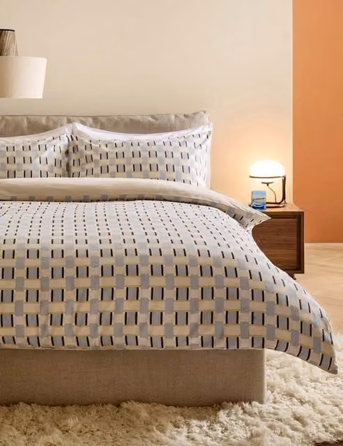 MADE Finnur Blue Dotted Pure Cotton Bedding Set, W: 140 cm, L: 200 cm