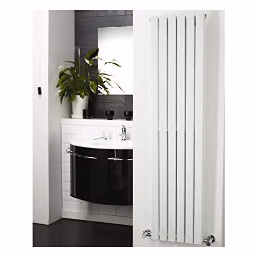 Hudson Reed Sloane Modern Vertical Single Panel Designer Bathroom Radiator, White, H 180 cm x W 35.4 cm – 2