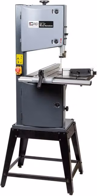 SIP 12 Inch Benchtop Wood Bandsaw in Silver and Grey, H: 30.4 cm