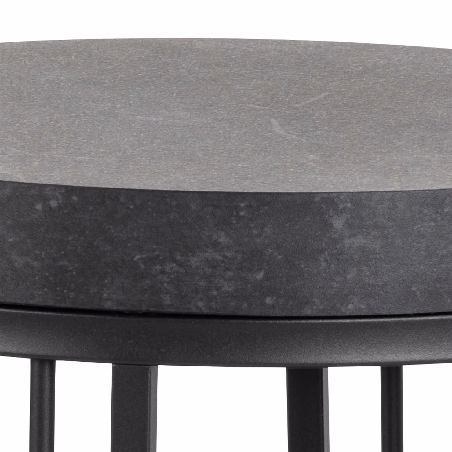 Furniture To Go Strington Round Bedside Table with 1 Shelf in Matt Black – 6