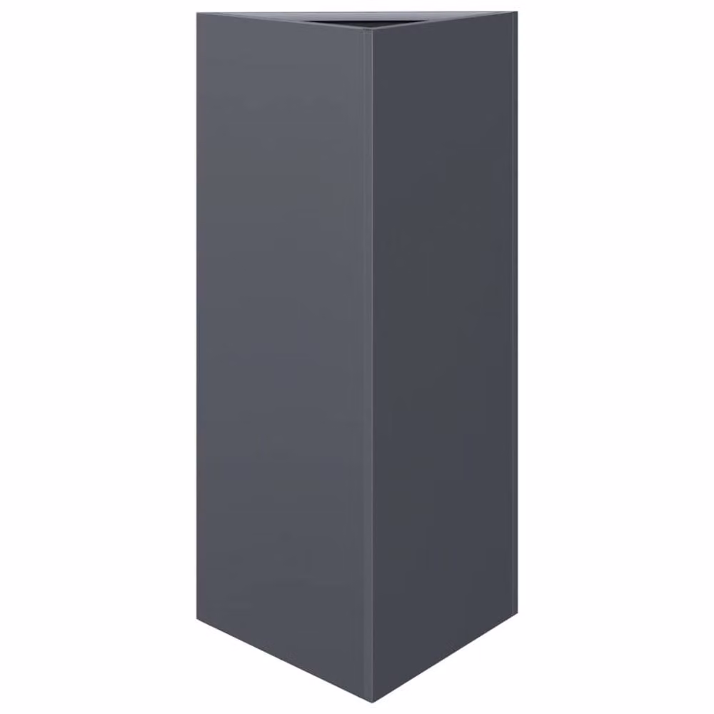 Berkfield Home Durable Steel Triangular Garden Planter Tub in Anthracite, H 70 x W 40 x D 34.5 cm – 3