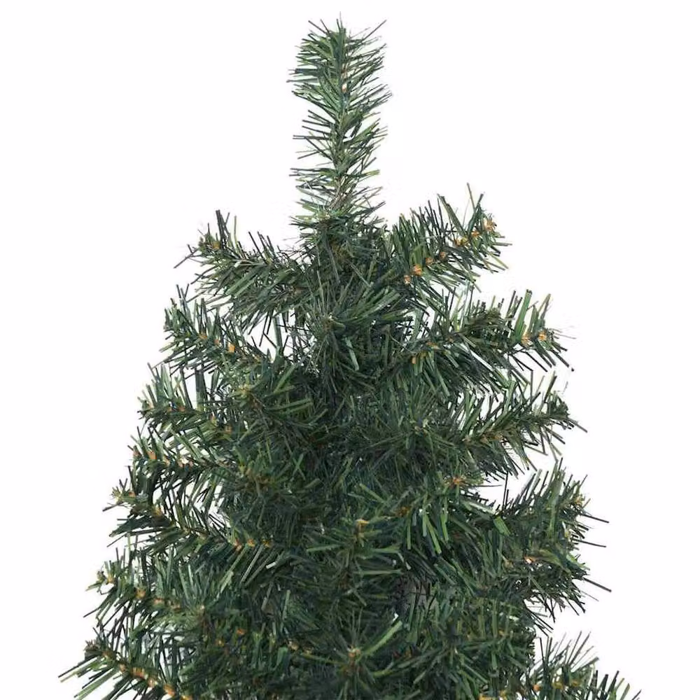 Berkfield Home Artificial Green Christmas Tree with 300 Warm White LEDs and Stand, Height: 270 cm – 5