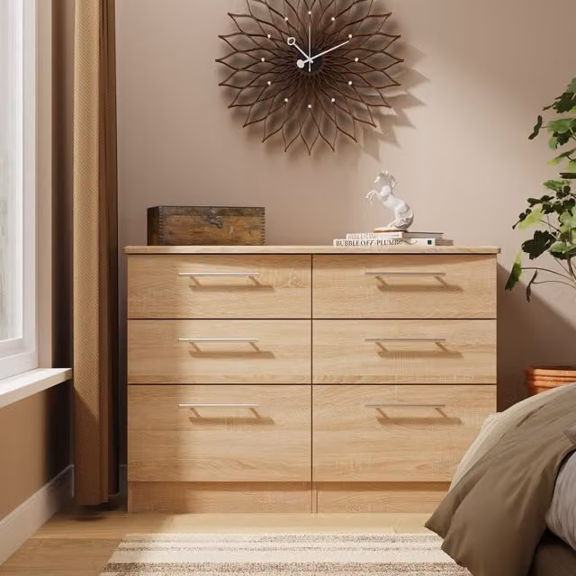 Sherwood 6 Drawer Midi Chest in Bardolino Oak