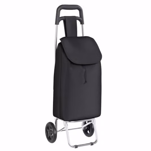 vidaXL Folding Shopping Trolley in Black, W/D/H: 35 x 28 x 92 cm – 1