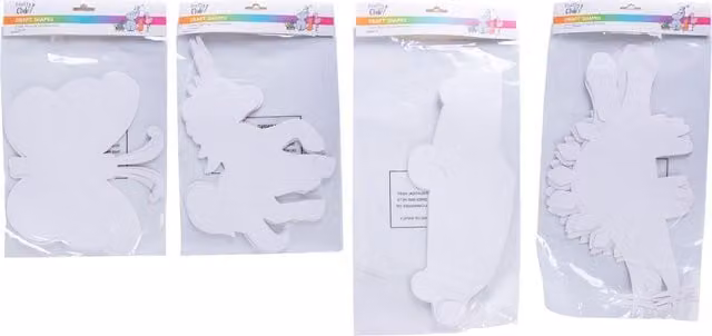 Crafty Club White Paper Craft Shapes