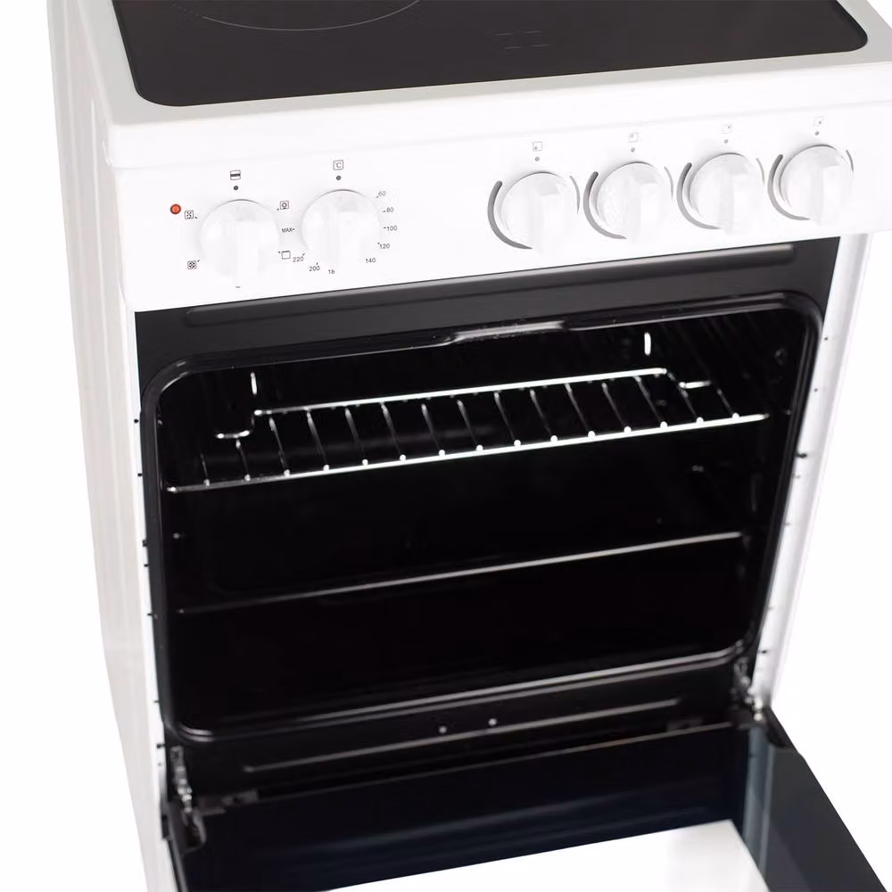 Willow White 50cm Freestanding Electric Cooker with Ceramic Hobs and Grill – 3