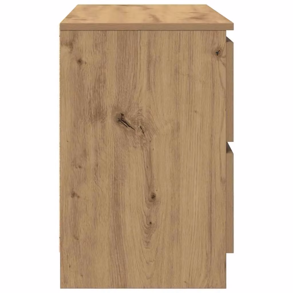 Berkfield Home Artisan Oak TV Cabinet in Brown, W/D/H: 80 x 35 x 54 cm – 3