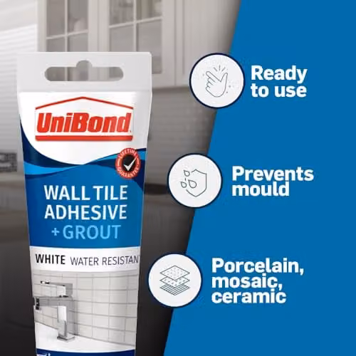 UniBond Ultra Force 2 in 1 Waterproof Wall Tile Adhesive and Grout, White, 300g – 3