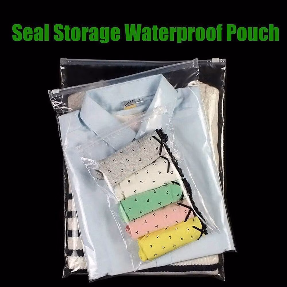 NESTLUNE 20 Pack Frosted Resealable Transparent Plastic Travel Storage Zip Lock Bags – 2