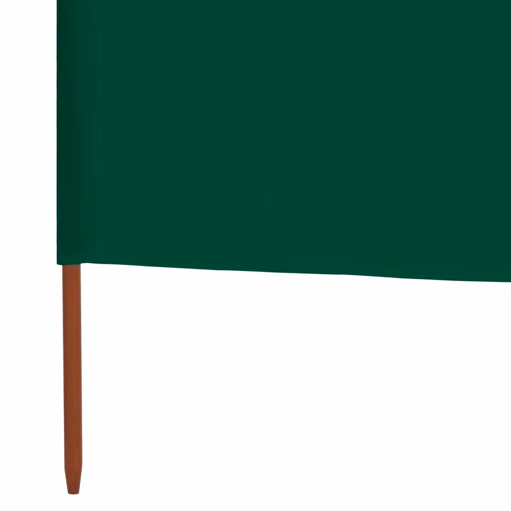 Berkfield Home 3-Panel Freestanding Fabric Wind Screen, Green, W/H: 400 x 80 cm – 4