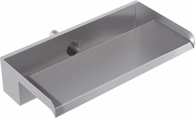 Lifeideas Cascade Modern Rectangular Stainless Steel Back Entry Water Blade in Silver