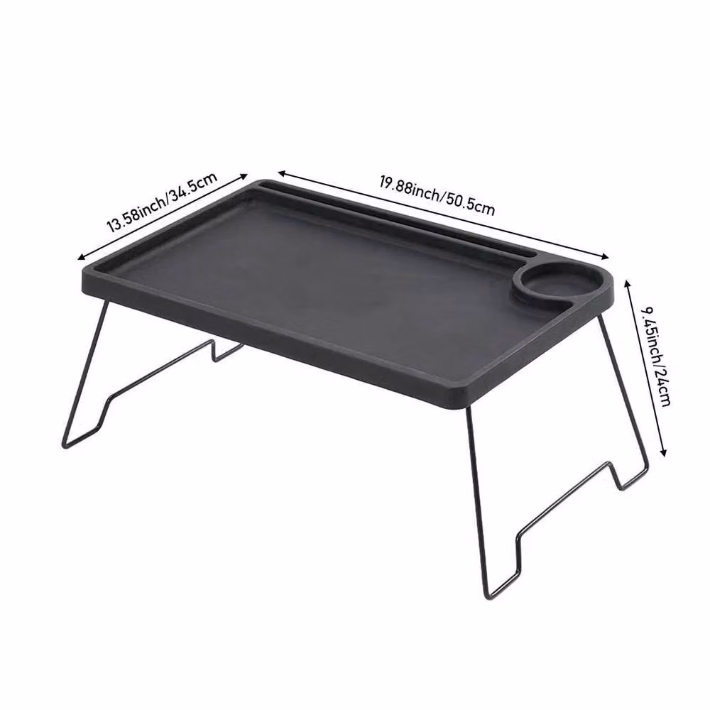 EONLION Black Folding Lap Desk with Metal Legs and Rectangular Top – 2