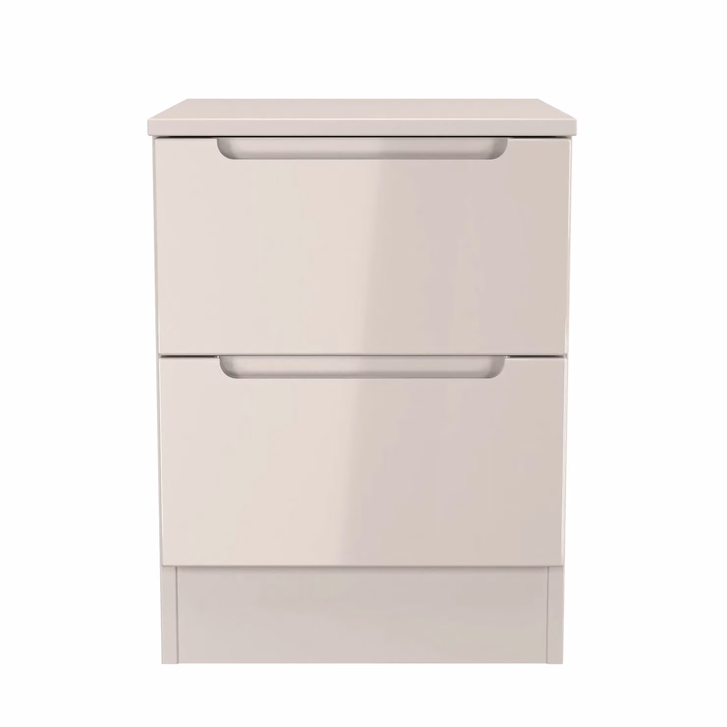 2 U Lucca 2 Drawer Bedside Cabinet in Taupe/Beige – 2