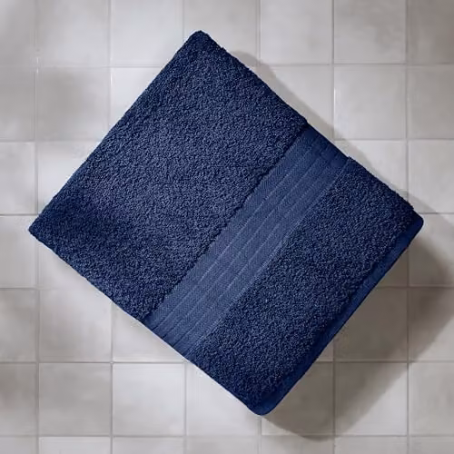 OHS Luxury Blue 100% Cotton Terry Bath Sheet, W/D/H: 150 x 90 x 0 cm – 2