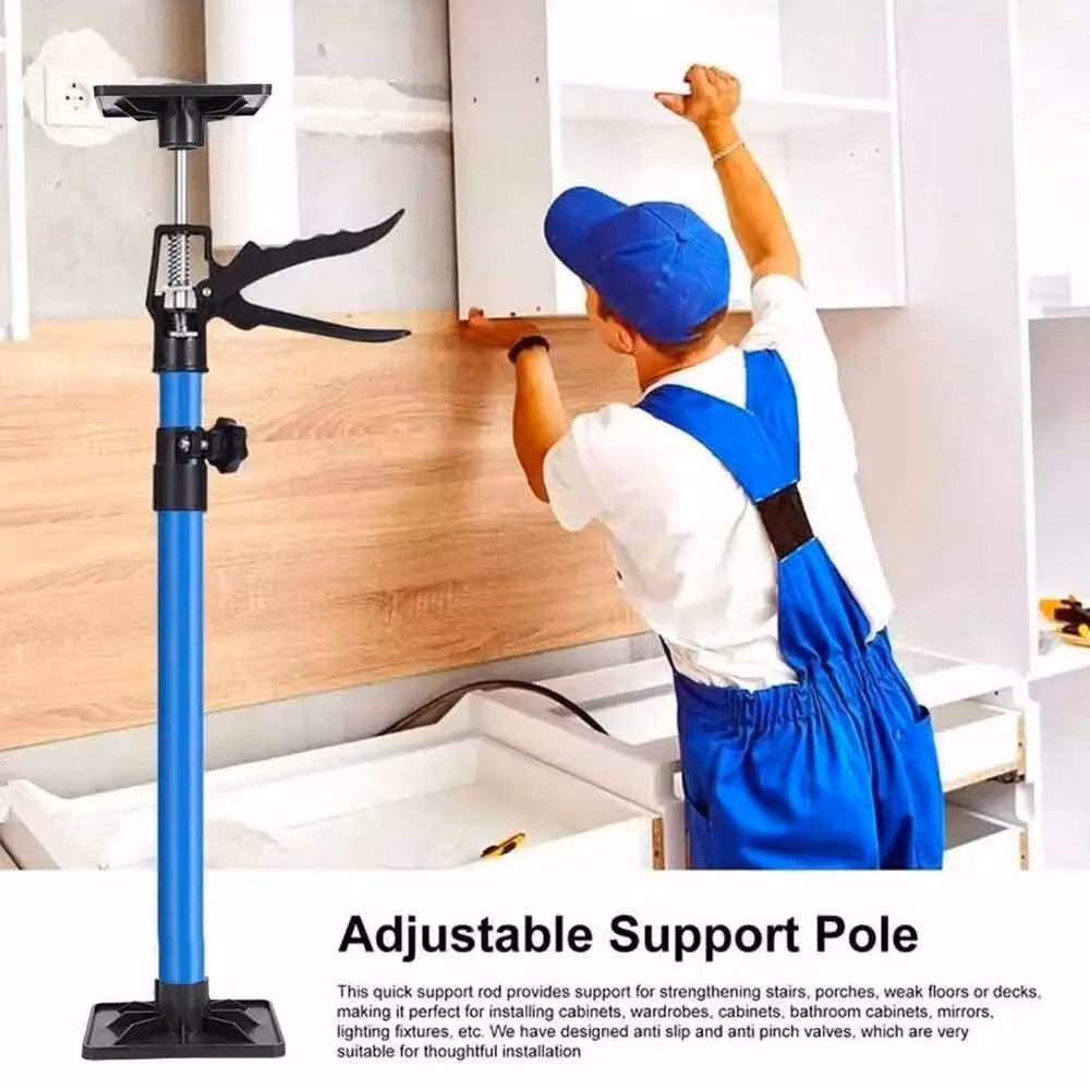 FLAVORA 2-Piece Adjustable Metal Ceiling Support Props in Blue, Height: 115-290 cm, Width: 52 cm – 2