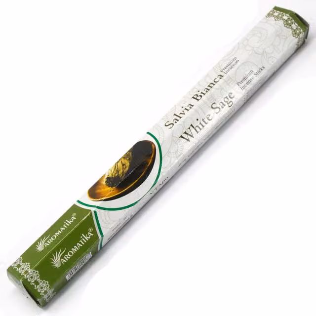 KDMD Aromatica Premium White Sage Incense Sticks in Green