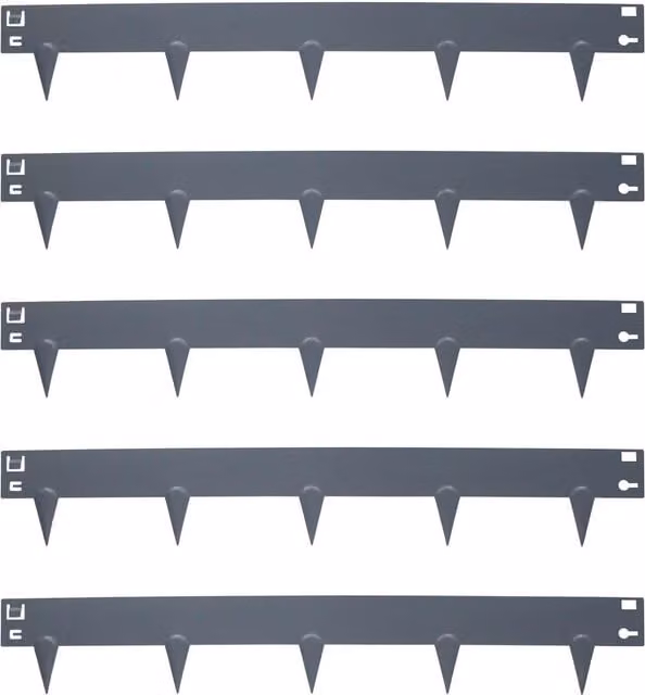 Harbour Housewares 5pc Galvanised Steel Lawn Edging Set, Grey